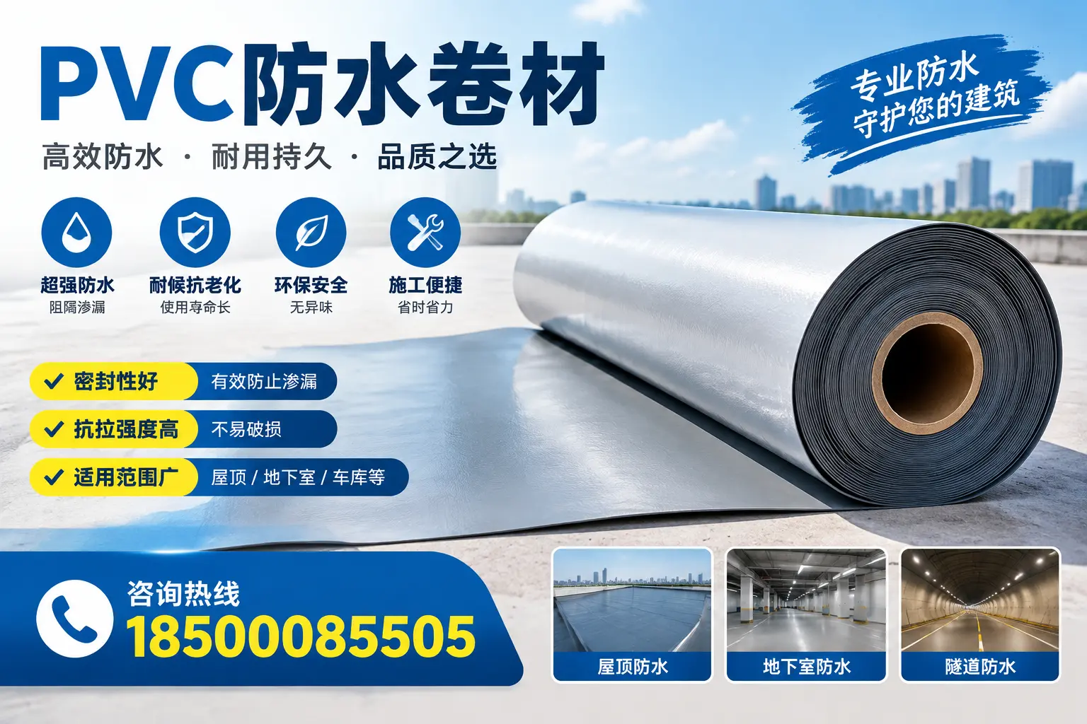 在自贡选择PVC防水卷材的五大关键因素，助您做出明智决策